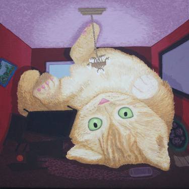 Print of Surrealism Cats Paintings by Lisa Ng