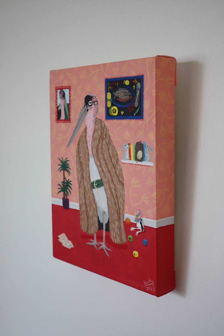 Original Folk Animal Painting by Lisa Ng