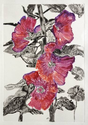 Print of Photorealism Floral Printmaking by Michelle StAndre