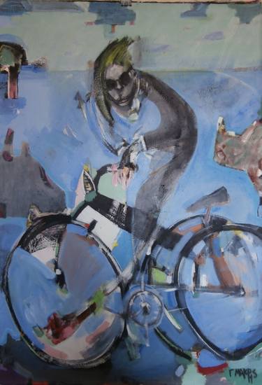 Print of Expressionism Bicycle Paintings by George Makris