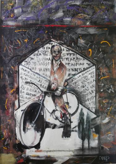 Print of Expressionism Bicycle Paintings by George Makris