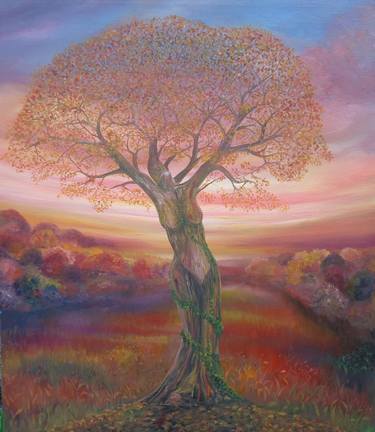 Original Surrealism Tree Paintings by Albion Hicks