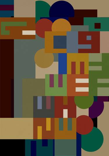 Original Abstract Geometric Digital by Jack Smith