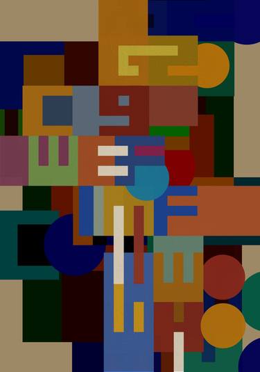 Original Abstract Geometric Digital by Jack Smith
