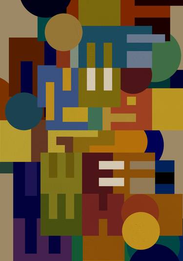Original Abstract Geometric Digital by Jack Smith