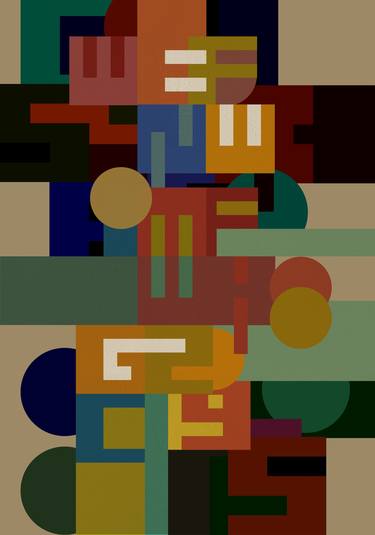 Original Abstract Geometric Digital by Jack Smith