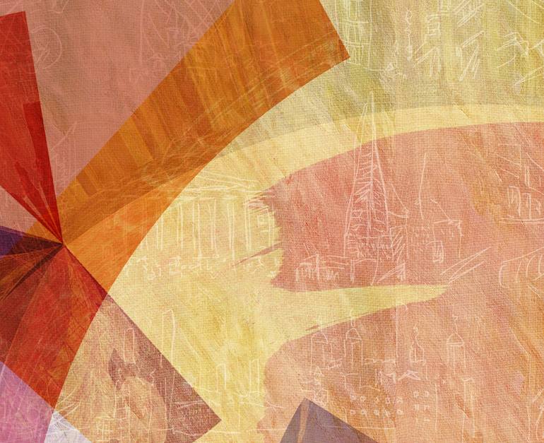 Original Abstract Expressionism Cities Collage by Jack Smith