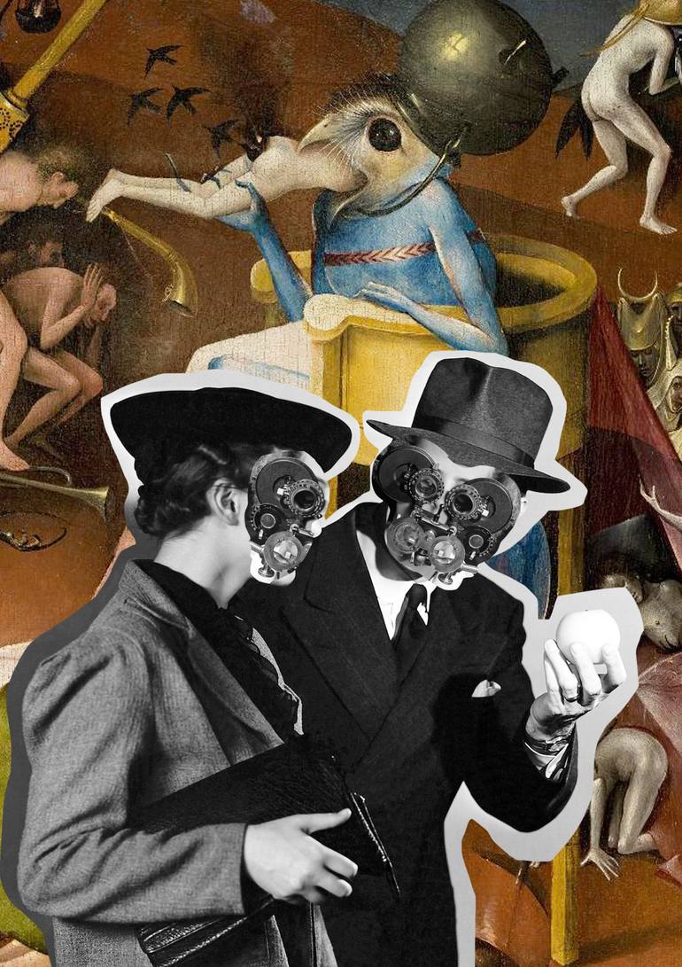 Original Surrealism Classical mythology Collage by Jack Smith