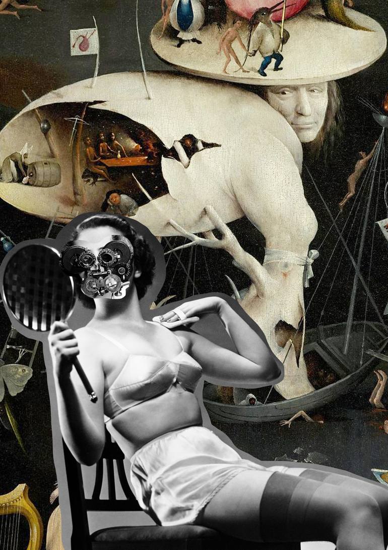 Original Surrealism Classical mythology Collage by Jack Smith