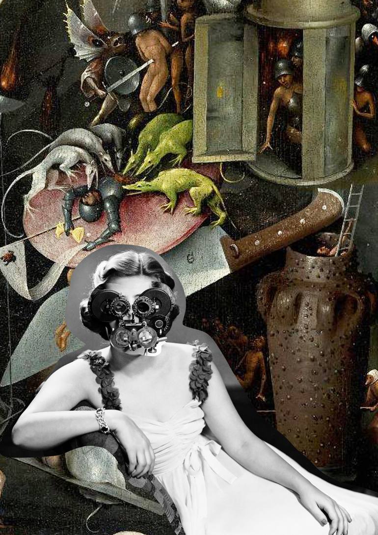 Original Surrealism Classical mythology Collage by Jack Smith