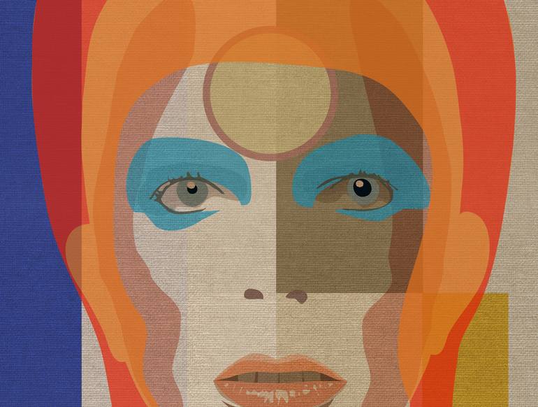 Original Abstract Pop Culture/Celebrity Printmaking by Jack Smith
