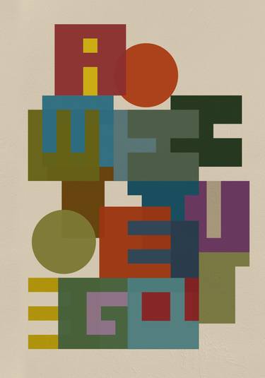 Print of Abstract Geometric Mixed Media by Jack Smith