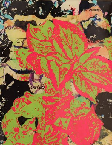 Original Abstract Floral Collage by William Lennertz