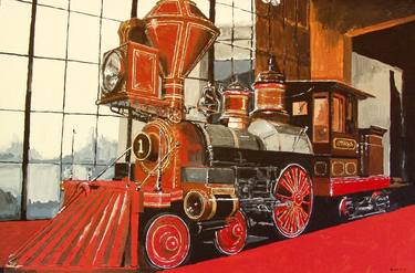 Print of Train Paintings by Paul Guyer