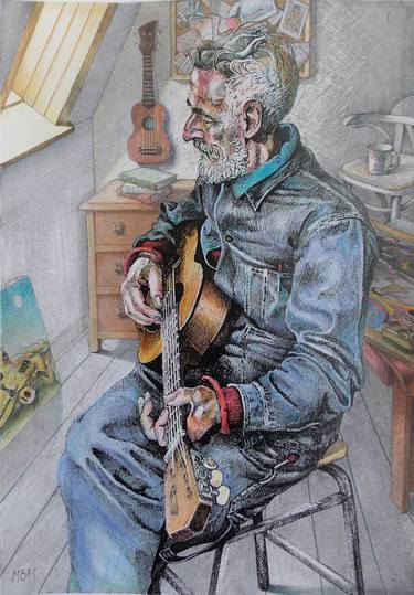 Original Figurative Pop Culture/Celebrity Drawing by Mark Mulholland