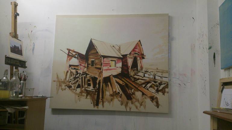 Original Figurative Architecture Painting by Andy Allen