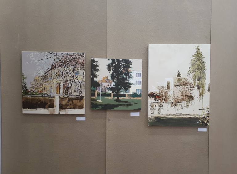 Original Figurative Architecture Painting by Andy Allen