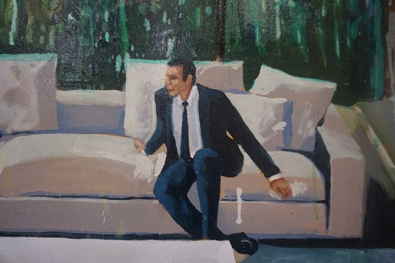 Original Figurative Interiors Painting by Andy Allen