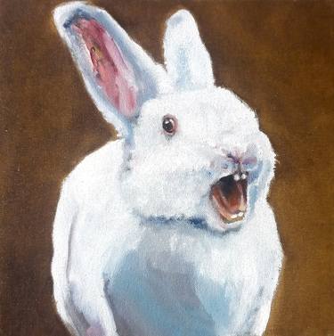 Saatchi Art Artist Andy Allen; Paintings, “Rabbit 3 (Rabbit of Caerbannog)” #art