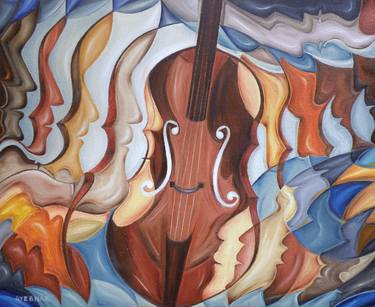 Print of Abstract Music Paintings by István Gyebnár