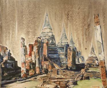 Print of Architecture Paintings by István Gyebnár