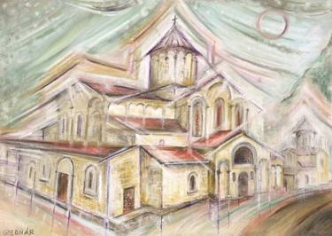 Print of Expressionism Architecture Paintings by István Gyebnár