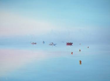 Print of Impressionism Seascape Paintings by Serge Ra