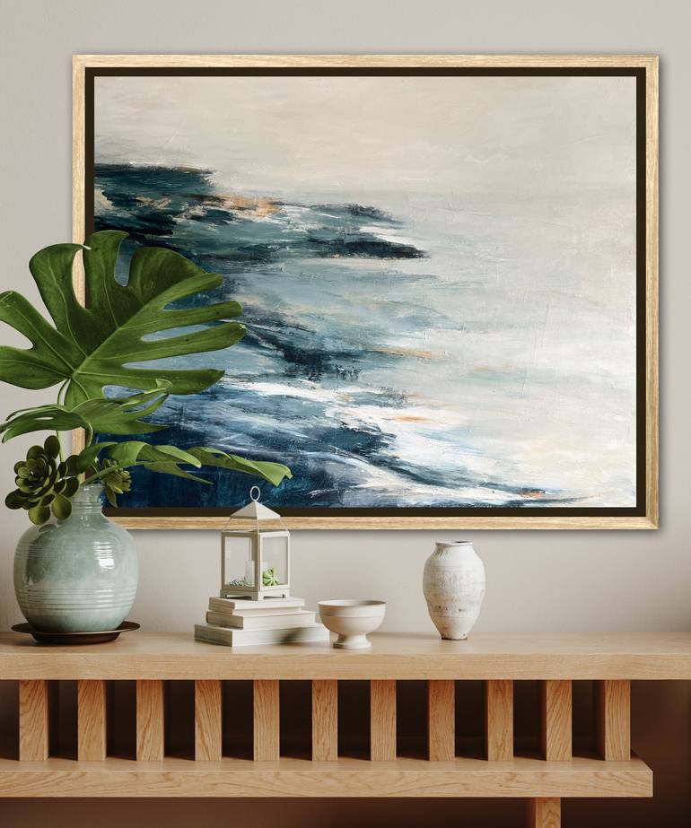 Original Abstract Beach Painting by Melanie Biehle