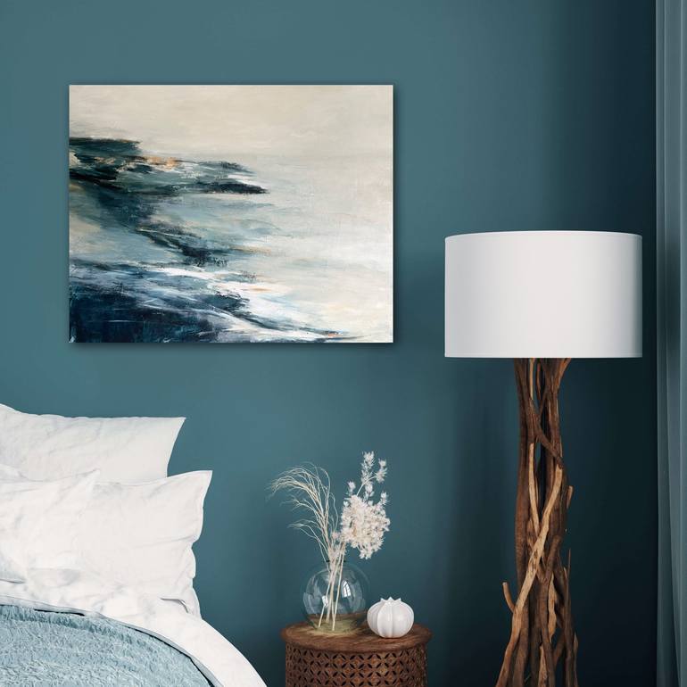 Original Abstract Beach Painting by Melanie Biehle