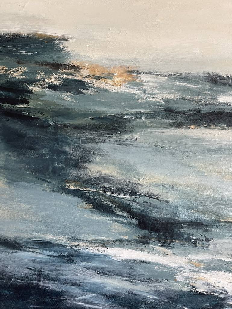 Original Abstract Beach Painting by Melanie Biehle