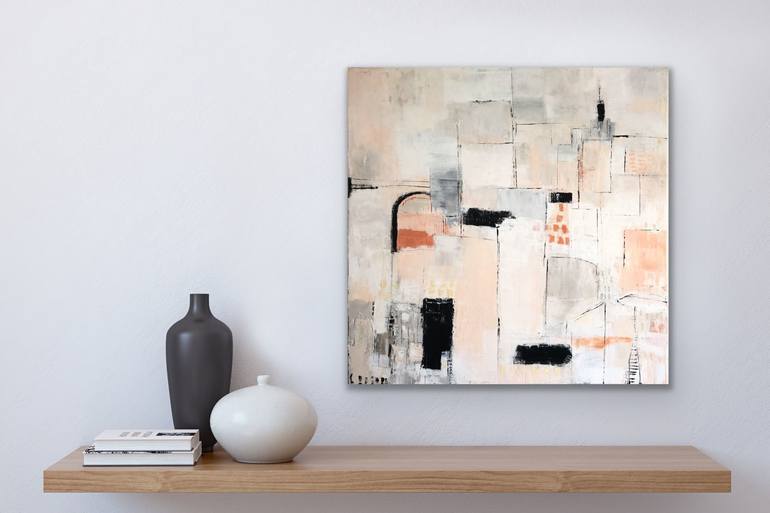 Original Abstract Cities Painting by Melanie Biehle