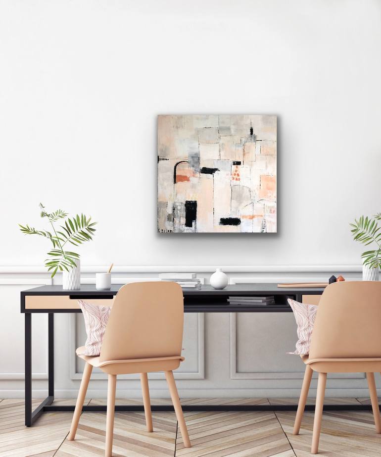 Original Abstract Cities Painting by Melanie Biehle