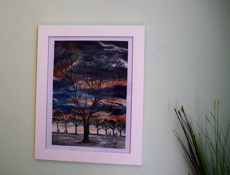 Original Impressionism Tree Painting by Thushara Mendis