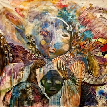 Original Abstract Expressionism Fantasy Painting by Todor Dana