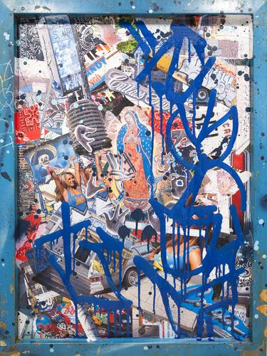 Print of Street Art Graffiti Collage by FLYCAT Y One Luca Massironi