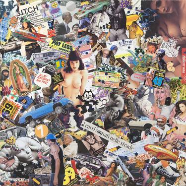 Print of Erotic Collage by FLYCAT Y One Luca Massironi
