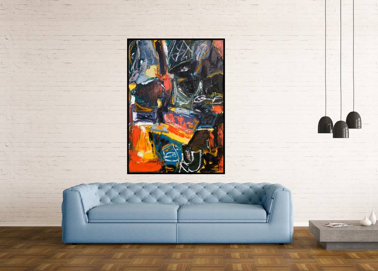 Original Abstract Expressionism Abstract Painting by Eigirdas Scinskas
