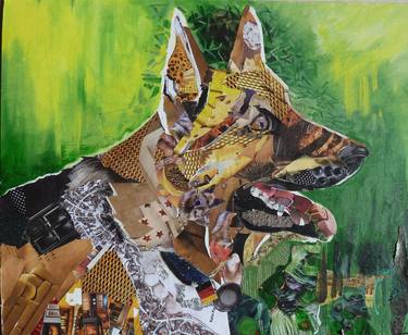 Original Animal Collage by Sheila Wright