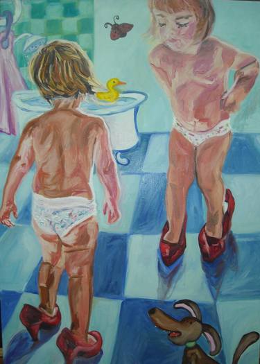 Print of Figurative Children Paintings by Svetlana Velickovic