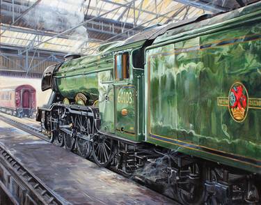 Print of Figurative Train Paintings by Paul Simmons
