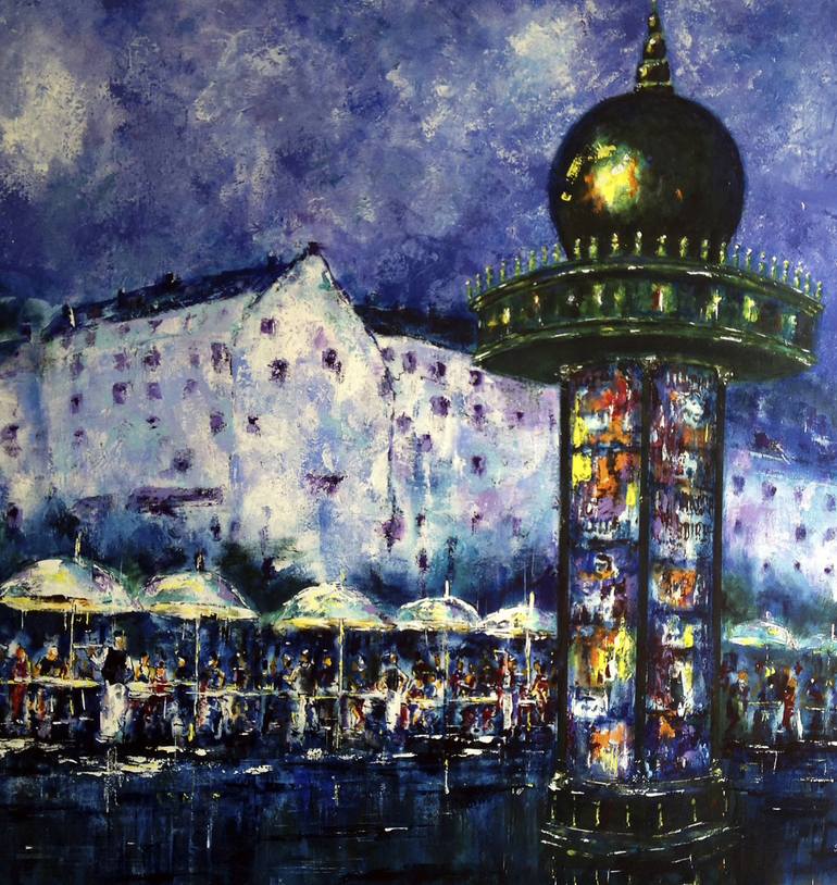 Original Impressionism Architecture Painting by Ken Garrett