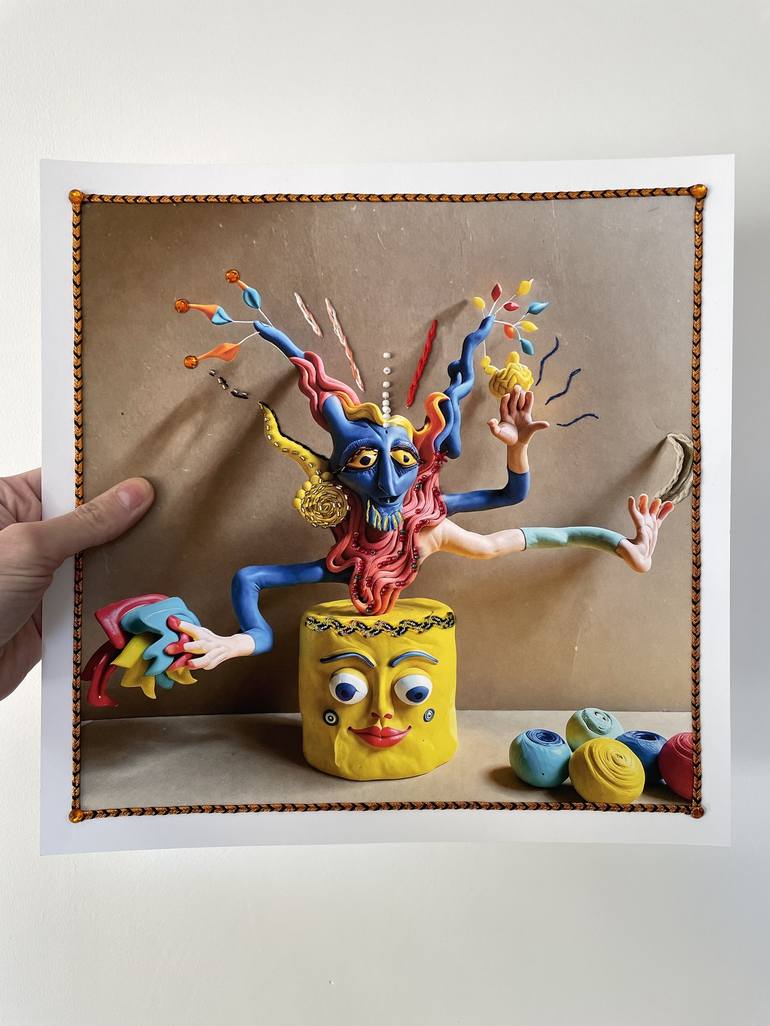 Original Illustration Religion Collage by Monica Presti