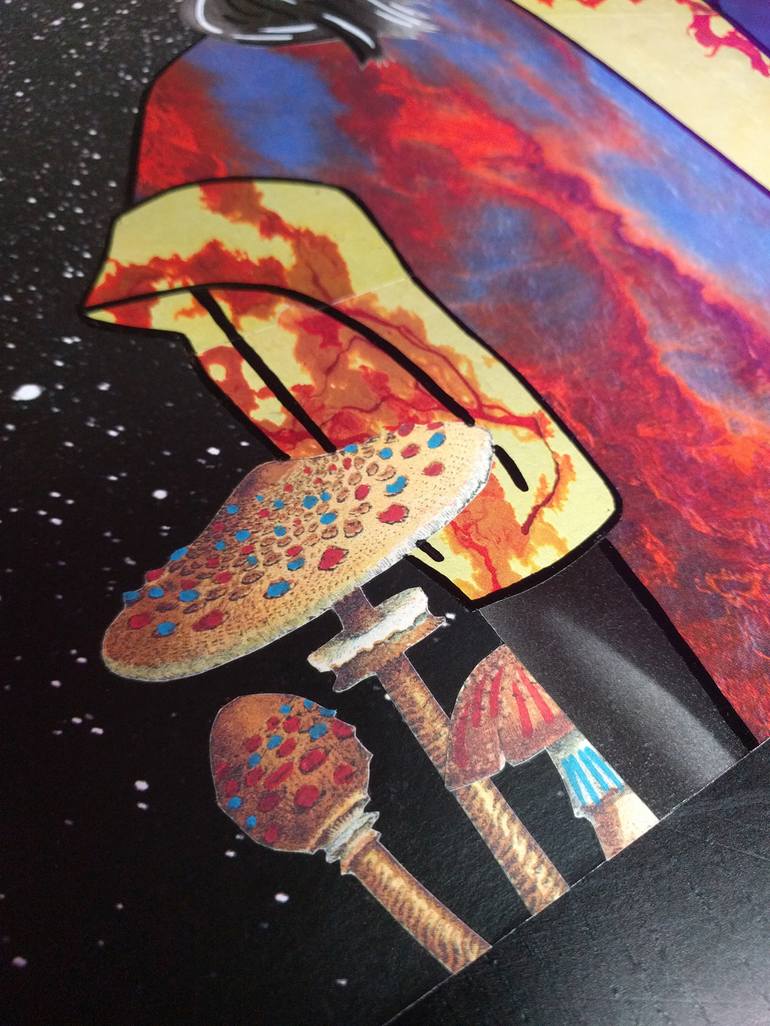 Original Conceptual Outer Space Collage by Monica Presti