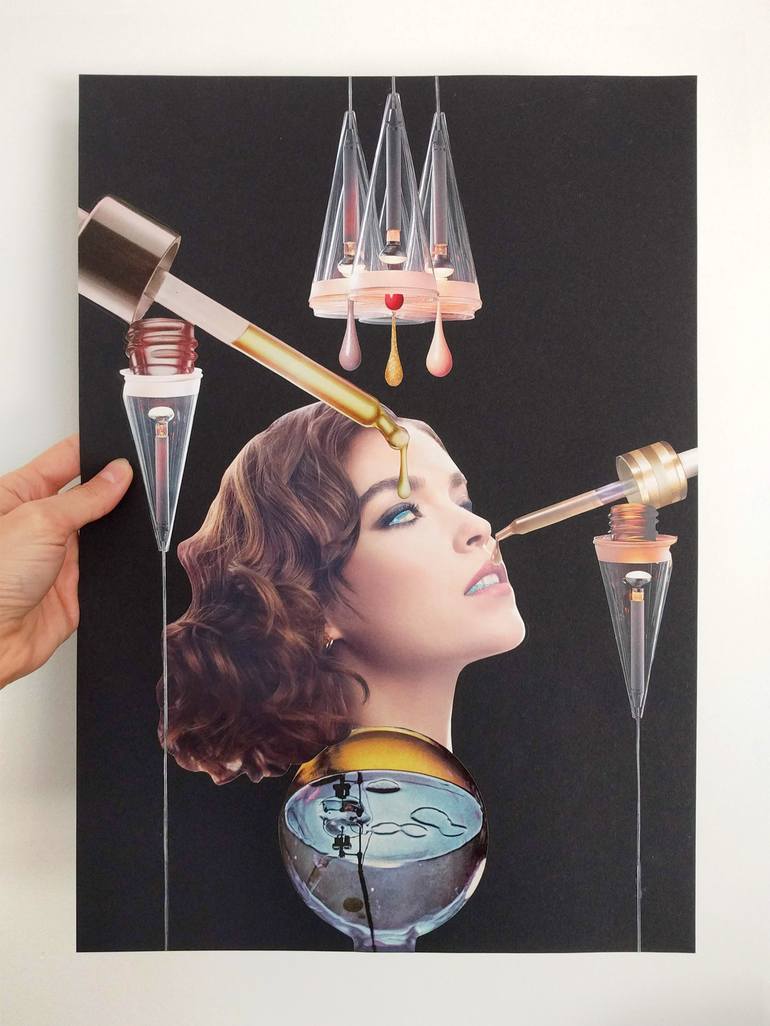 Original Surrealism Women Collage by Monica Presti