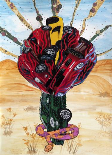 Original Surrealism Botanic Collage by Monica Presti