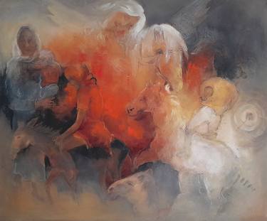 Original People Painting by Schindler Magdalena