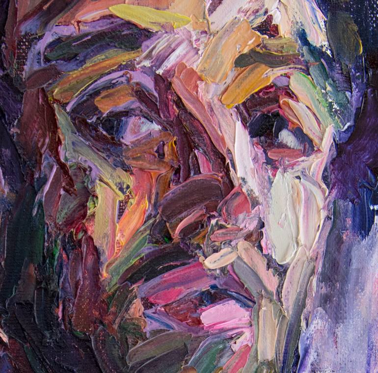 Original Abstract Expressionism Portrait Painting by Khairzul Ghani
