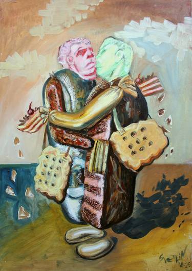 Original Surrealism People Painting by Svetlin Kolev