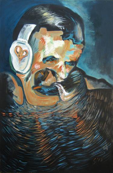 Van Gogh with headphones thumb