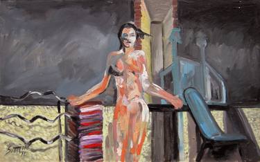 Original Abstract Expressionism Nude Paintings by Svetlin Kolev